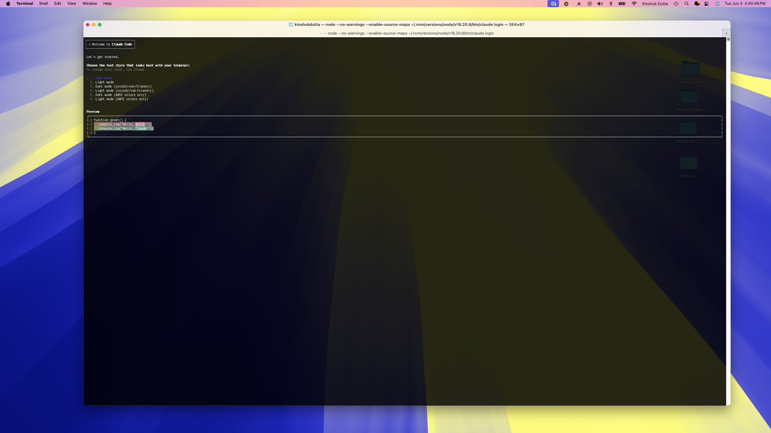 A screenshot of Claude Code in action within a terminal, executing a bash command to generate code